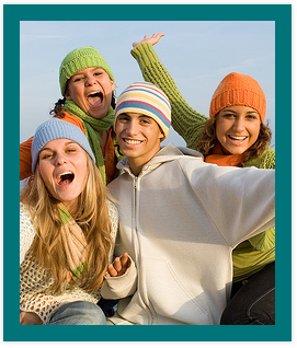 photo of teens smiling